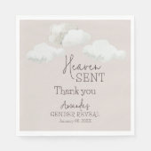 Serviette En Papier Dreamy Beige Neutral Ciel Envoyé Genre Révélation (Devant)