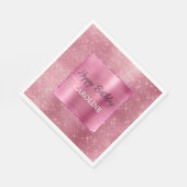 Serviette En Papier Dreamy Glitzy Girl Pink Sparkle (Coin)