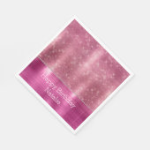 Serviette En Papier Dreamy Glitzy rose étincelant (Coin)