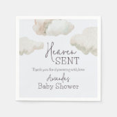 Serviette En Papier Dreamy Heaven envoyé Blue Boy Baby shower (Devant)
