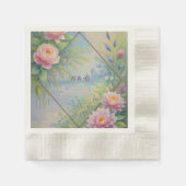 Serviette En Papier Dreamy Lakeside Garden Wedding (Devant)