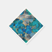 Serviette En Papier Dreamy Ocean Blue et Gold (Coin)