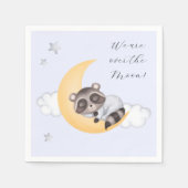 Serviette En Papier Dreamy Over the Moon Raccoon Boy Baby shower (Devant)