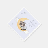 Serviette En Papier Dreamy Over the Moon Raccoon Boy Baby shower (Coin)