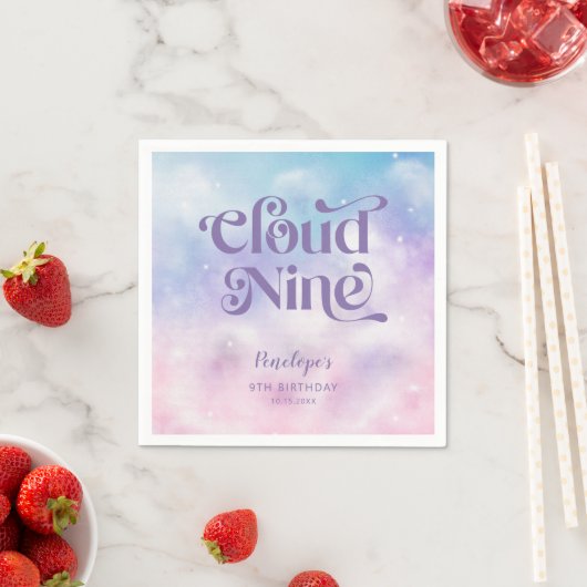 Serviette En Papier Dreamy Sky Cloud Neuf fête d'anniversaire (En situation)