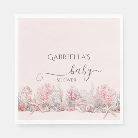 Serviette En Papier Dreamy Under the Sea Baby shower (Devant)