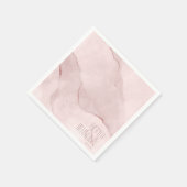 Serviette En Papier Dreamy Watercolor Abstrait Mariage Blush ID817 (Coin)