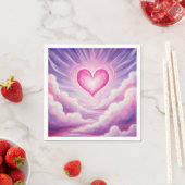 Serviette En Papier DreamyGlowHeart (En situation)