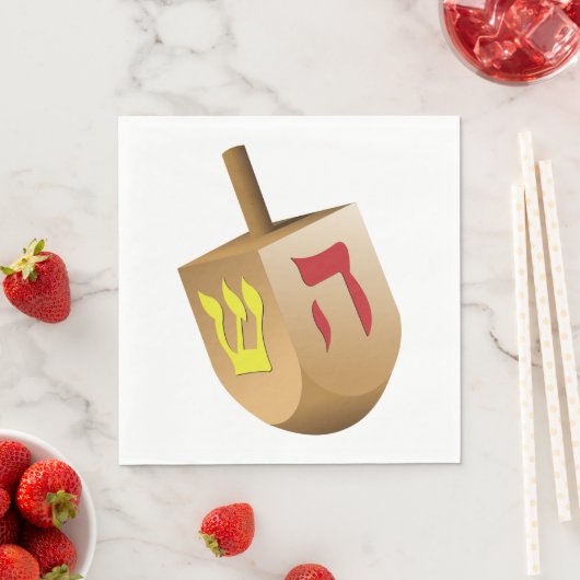 Serviette En Papier Dreidel (En situation)