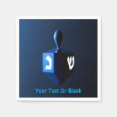 Serviette En Papier Dreidel bleu métallique (Devant)