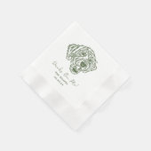 Serviette En Papier Drinks On Me Custom Dog Drawn Wedding (Coin)