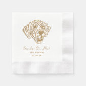Serviette En Papier Drinks On Me Custom Dog Drawn Wedding (Devant)