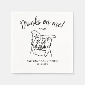 Serviette En Papier Drinks on me Dog 
