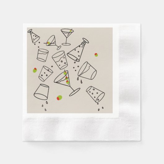 Serviette En Papier Drinks Paper Napkins (Devant)