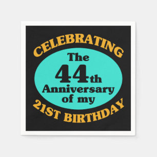Serviette En Papier Drôle 65e anniversaire Gag cadeau