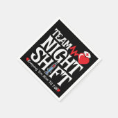 Serviette En Papier Drôle 7:05 Team Night Shift Infirmière Appréciatio (Coin)