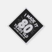 Serviette En Papier Drôle 80e Anniversaire Citation Sarcastique 80 ans (Coin)