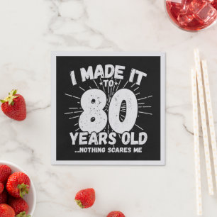 Serviette En Papier Drôle 80e Anniversaire Citation Sarcastique 80 ans