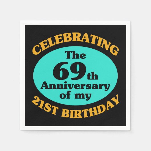 Serviette En Papier Drôle 90e anniversaire Gag cadeau (Devant)