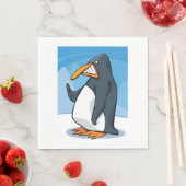 Serviette En Papier Drôle Angry Penguin Cartoon Cool (En situation)