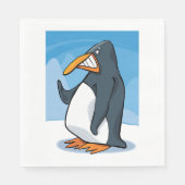 Serviette En Papier Drôle Angry Penguin Cartoon Cool (Devant)