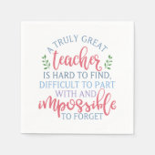 Serviette En Papier Drôle Appréciation de l'enseignant principal (Devant)