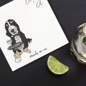 Serviette En Papier Drôle Bernedoodle Cocktail