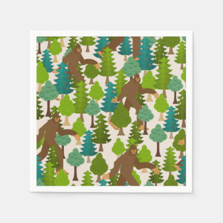 Serviette En Papier Drôle Bigfoot dans le dessin humoristique de Woods