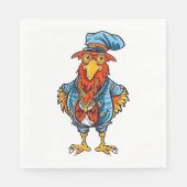 Serviette En Papier Drôle Bossy Cartoon Rooster (Devant)