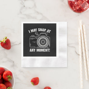Serviette En Papier Drôle cadeau de photographie pour hommes femmes C
