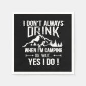 Serviette En Papier Drôle camper et boire des paroles (Devant)