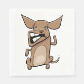 Serviette En Papier Drôle Cartoon fou chien Hilarious mignon animal an (Devant)