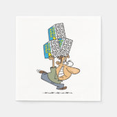 Serviette En Papier Drôle Cartoon Homme Panique Acheter Papier Toilett (Devant)