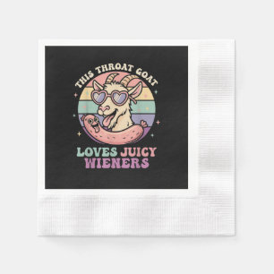 Serviette En Papier Drôle Cette Chèvre de Gorge Aime Les Saucisses Jut