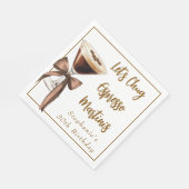 Serviette En Papier Drôle Chic Buvons des Espresso Martinis Anniversai (Coin)