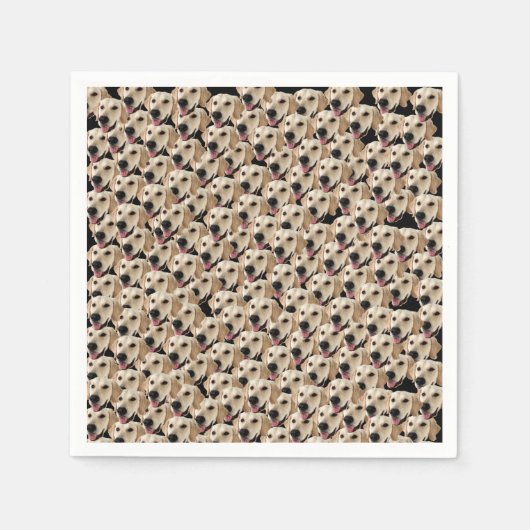 Serviette En Papier Drôle Chien Anniversaire Fête Personnalisé Visage  (Devant)