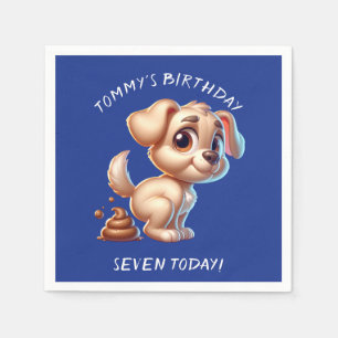 Serviette En Papier Drôle Chien Pooping Personnalisé