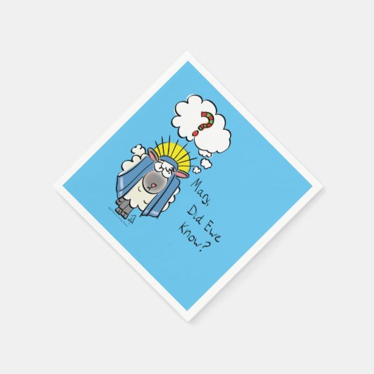 Serviette En Papier Drôle Christian Noël mignon Mouton Dessin (Coin)