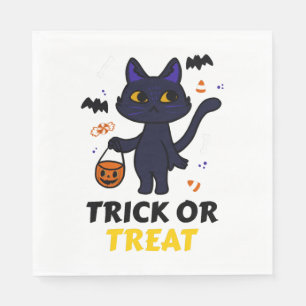 Serviette En Papier drôle costume de chat halloween cadeau halloween