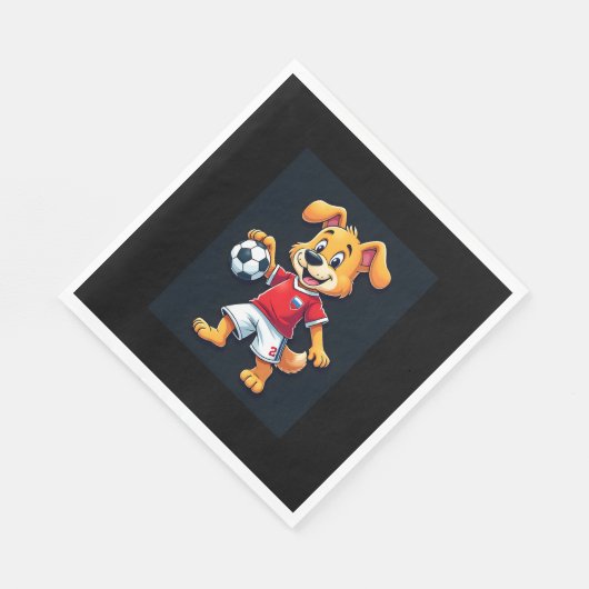 Serviette En Papier Drôle Dabbing Chien Russie Soccer Jersey Russe Foo (Coin)