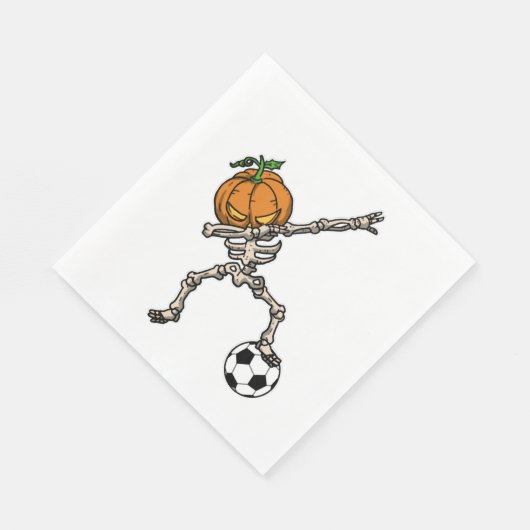 Serviette En Papier Drôle Dabbing Citrouille Head Soccer Idée cadeau (Coin)