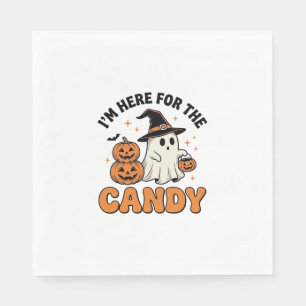 Serviette En Papier Drôle de bonbon Halloween Fantôme Citrouille Desig