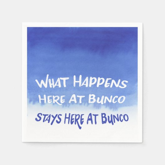 Serviette En Papier Drôle de Bunco Ce Qui Se Passe Ici Ombre Bleue (Devant)