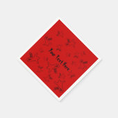 Serviette En Papier drôle de fantôme noir criant boo pour halloween (Coin)