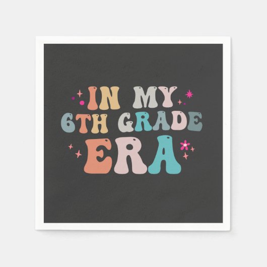 Serviette En Papier Drôle de retour à l'école Dans mon professeur de 6 (Devant)