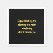 Serviette En Papier Drôle debout dans une blague de chambre (Devant)