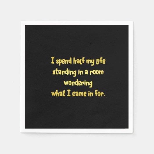 Serviette En Papier Drôle debout dans une blague de chambre (Devant)