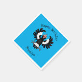 Serviette En Papier Drôle dessin animé de Magpie australienne (Coin)