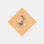 Serviette En Papier Drôle dessin animé d'oiseau de dodo (Coin)