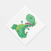 Serviette En Papier Drôle Dinosaure Dinosaure Roaring T-Rex (Coin)